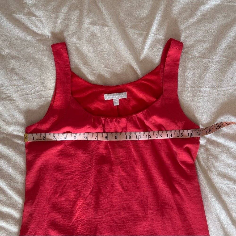 Banana Republic Red Scoop neck Dress Size 8 - Picture 7 of 9
